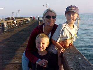 Martha, Sean and Conner with their first fish!